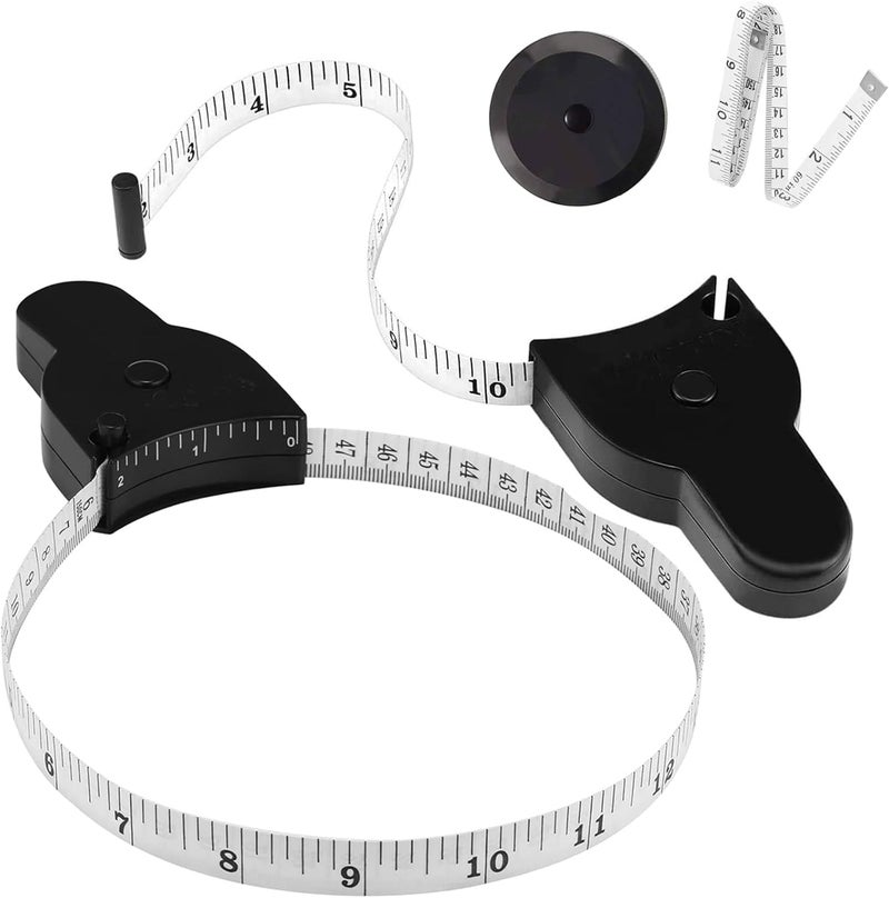 LYTOWN Body Measuring Tape 60 Inch(150cm), Body Fat Tape Measure Tool for Accurately Measuring Way to Track Weight Loss Muscle Gain by One Hand 4 Piece - Image 1